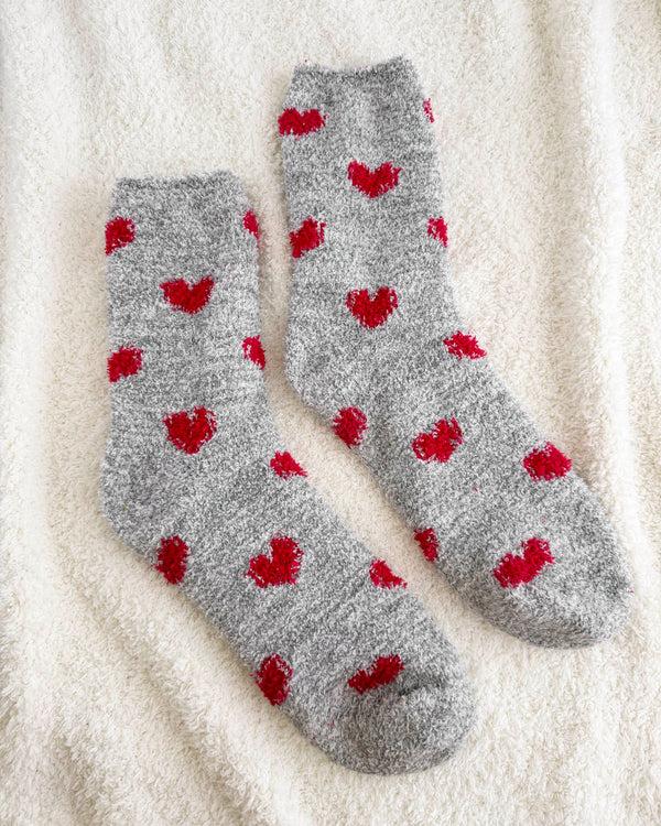 Splendid Red Hearts Bia Fuzzy Socks