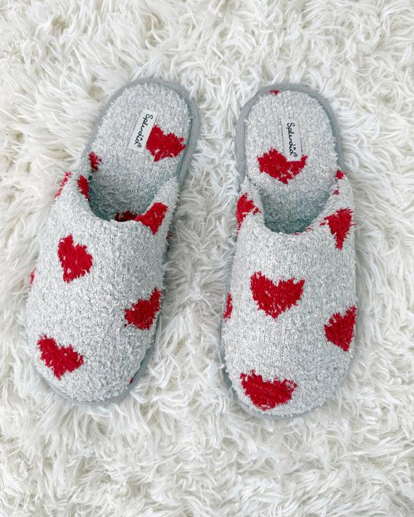 splendid Red Hearts Cozy Slipper Slide