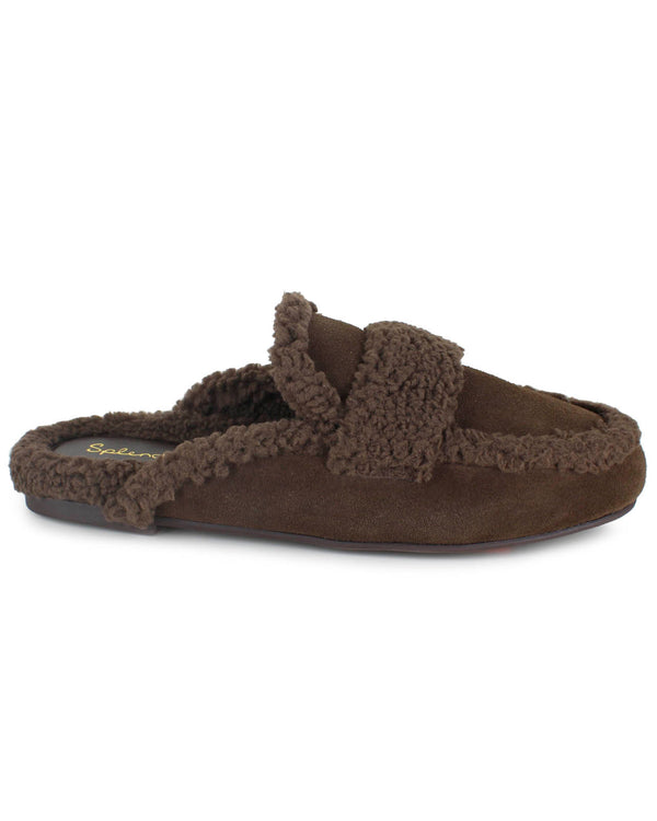 Splendid Sandra Sherpa Trim Slipper In Spice