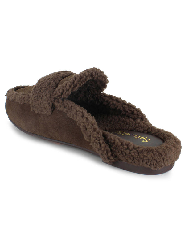 Splendid Sandra Sherpa Trim Slipper In Spice