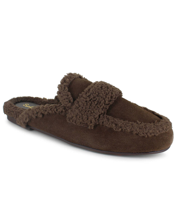 splendid Sandra Sherpa Trim Slipper in Spice