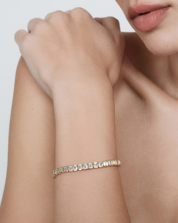 Splendid Shashi Emerald Cut Tennis Bracelet