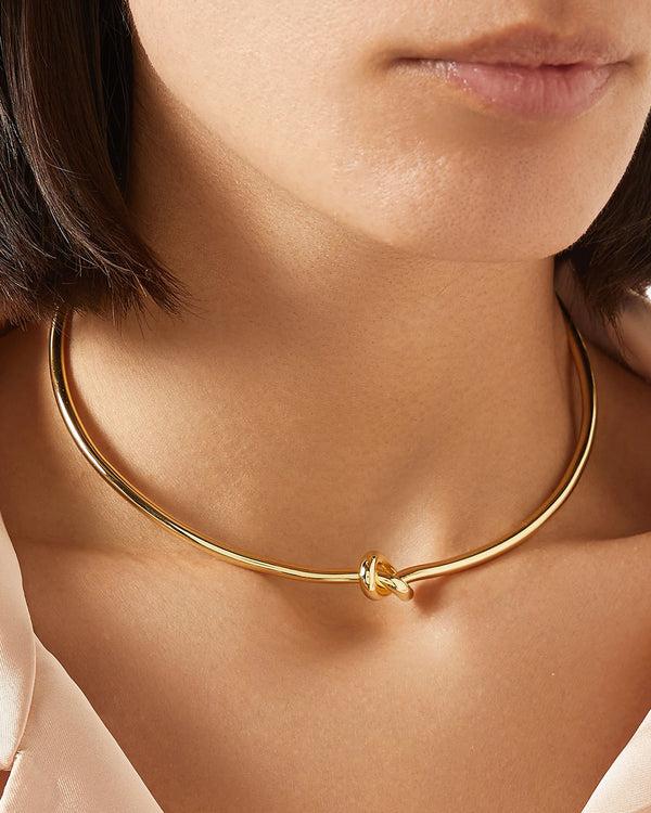 Splendid Shashi Knot Necklace Cuff