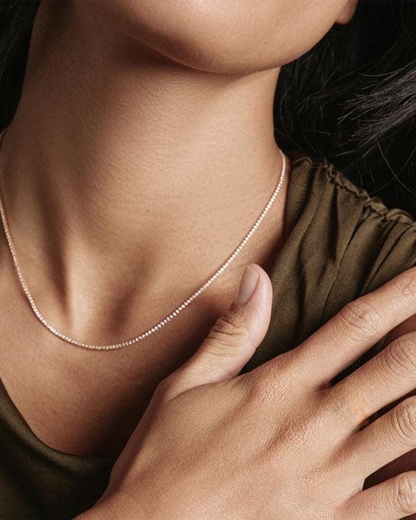 Splendid Shashi Micro Teeny Tiny Tennis Necklace