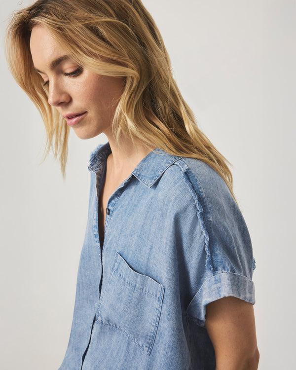 Splendid Short Sleeve Paige Indigo Shirt