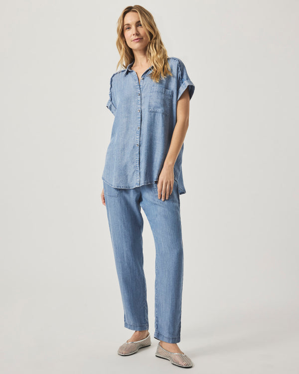 Splendid Short Sleeve Paige Indigo Shirt