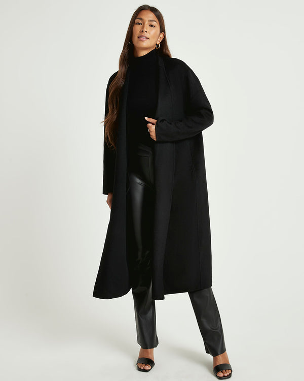 Splendid Splendid X Cella Jane Waist-Tie Wool Coat