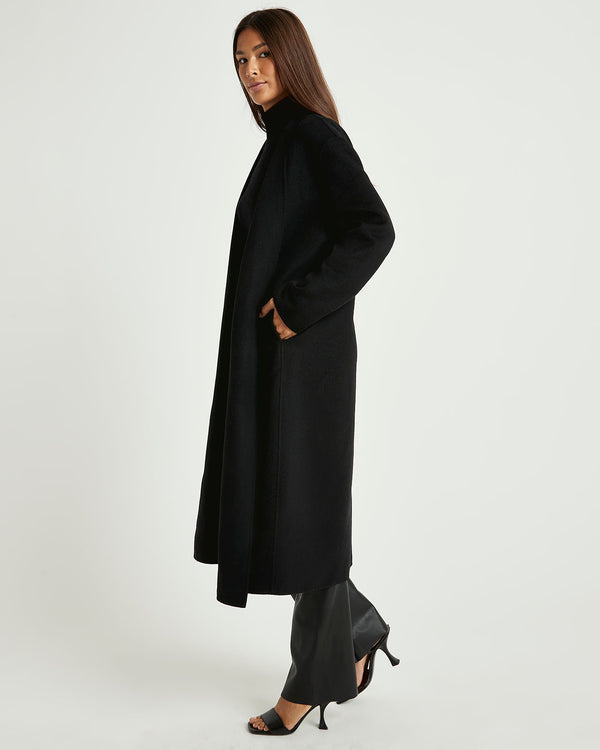 Splendid Splendid X Cella Jane Waist-Tie Wool Coat