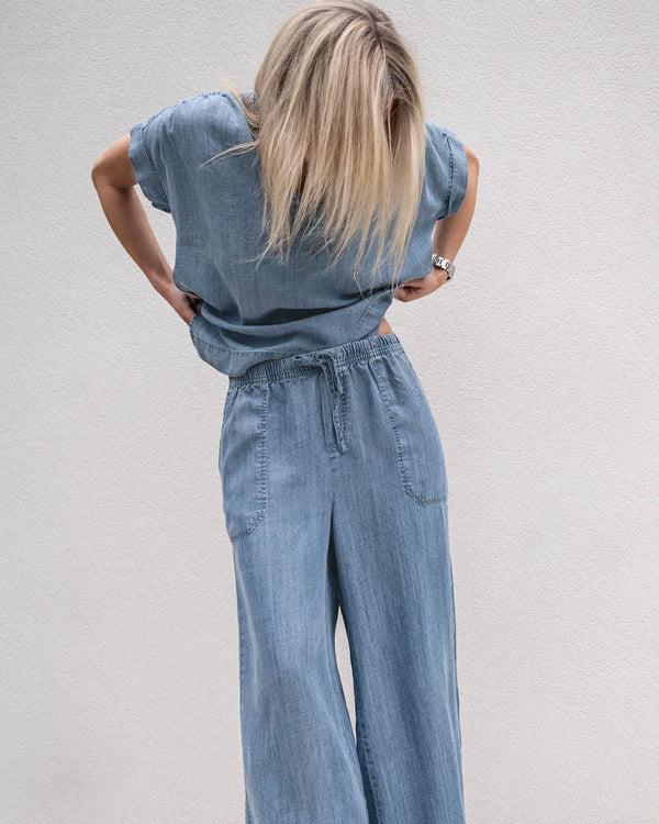 Splendid St. Tropez Indigo Blouse