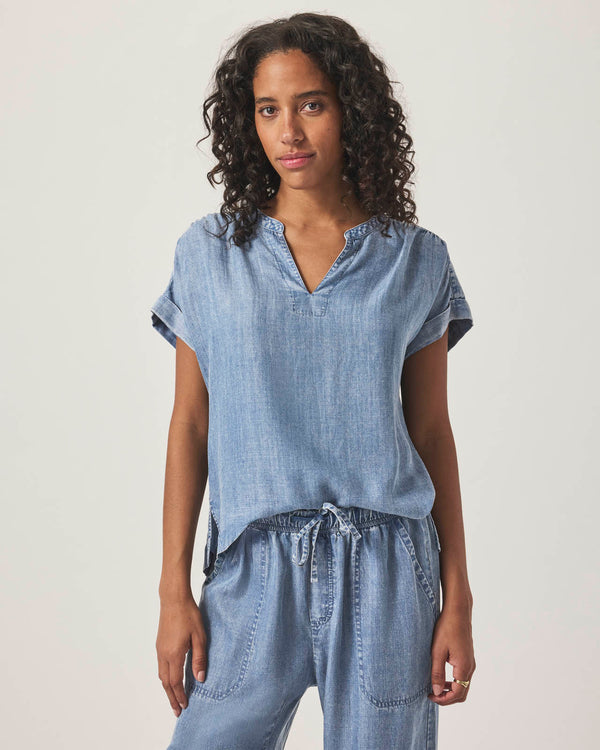 splendid St. Tropez Indigo Blouse