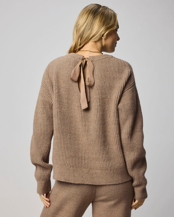 Splendid Stassi Satin Tie Sweater