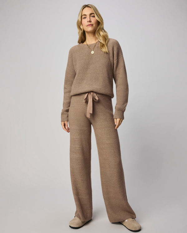 Splendid Stassi Satin Tie Sweater Pant