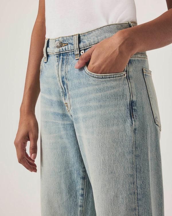Splendid Straight Leg Worn Hem Jean