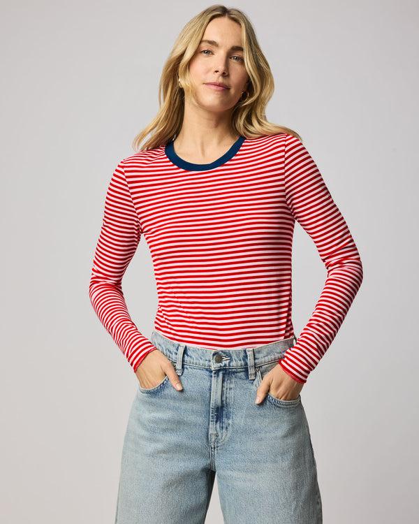 Splendid Striped Bamboo Blend Long Sleeve Tee