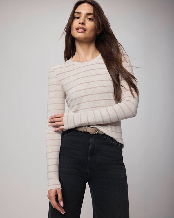 Splendid Striped Bamboo Blend Long Sleeve Tee