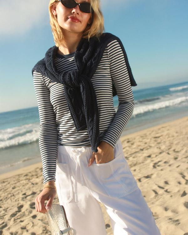 splendid Striped Bamboo Blend Long Sleeve Tee