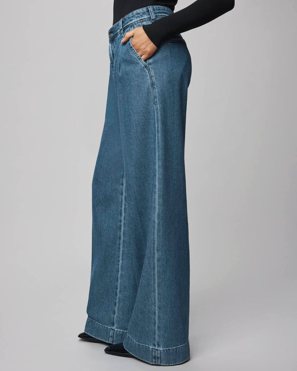 Splendid Suki Denim Trouser In Mid Blue