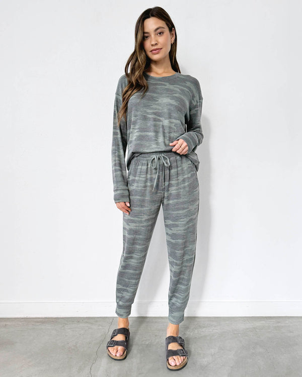 Splendid Supersoft Camo Pullover