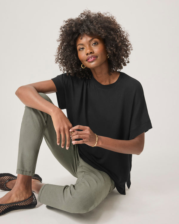 Splendid Supersoft Short Sleeve Sweatshirt