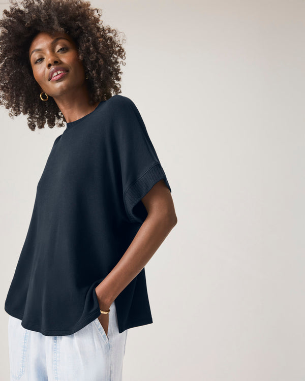 Splendid Supersoft Short Sleeve Sweatshirt