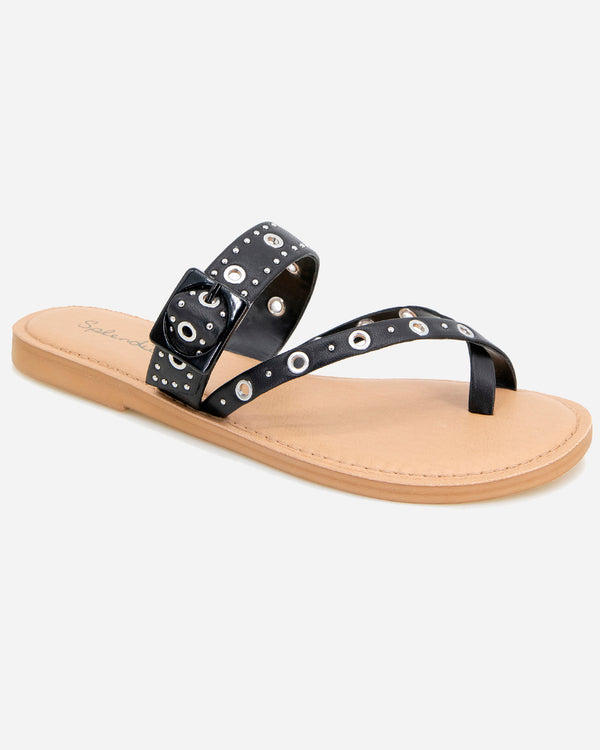 splendid Sutton Stud Sandal in Black