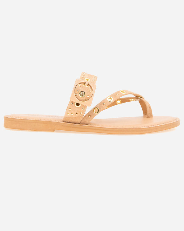 Splendid Sutton Stud Sandal In Honey Beige