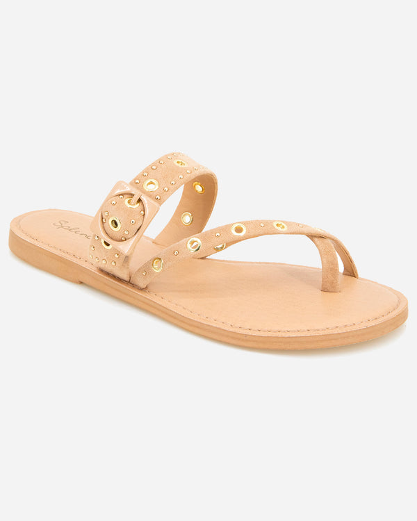 splendid Sutton Stud Sandal in Honey Beige