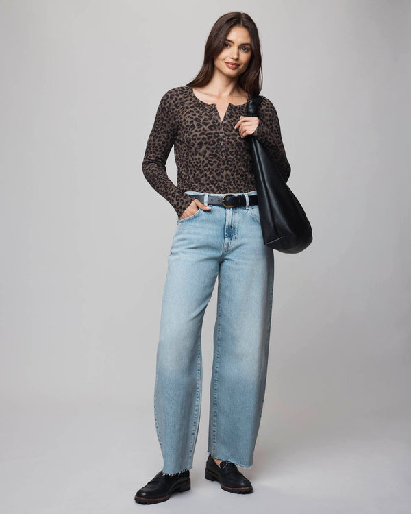 Splendid Thermal Forever Leopard Henley