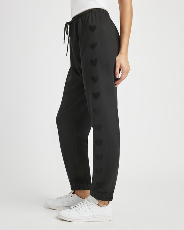 splendid Tia Soft Fleece Heart Jogger