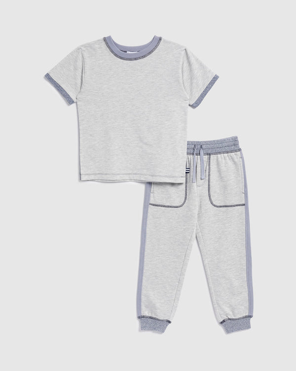 Splendid Toddler Boy Cloud Trim Jogger Set