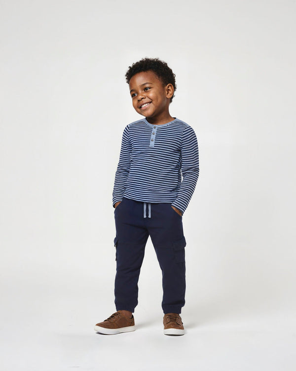 splendid Toddler Boy Curious Stripe Henley Set
