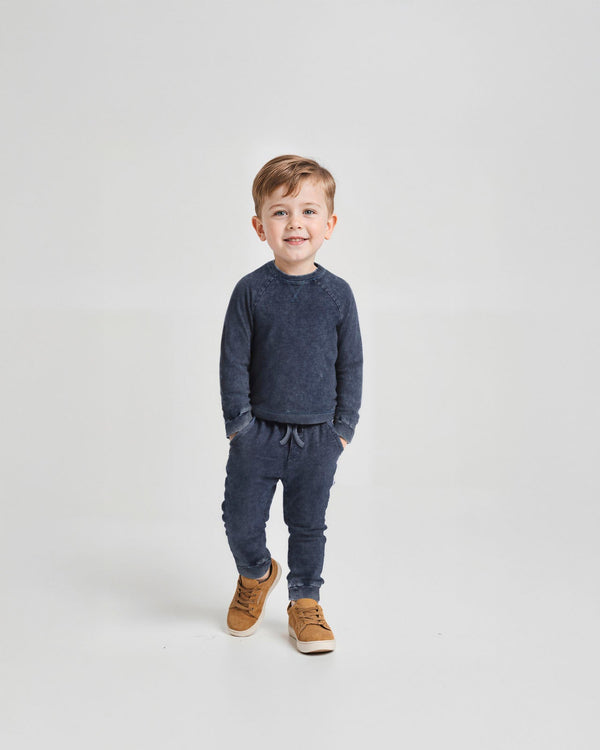 splendid Toddler Boy Dark Rinse Jogger Set
