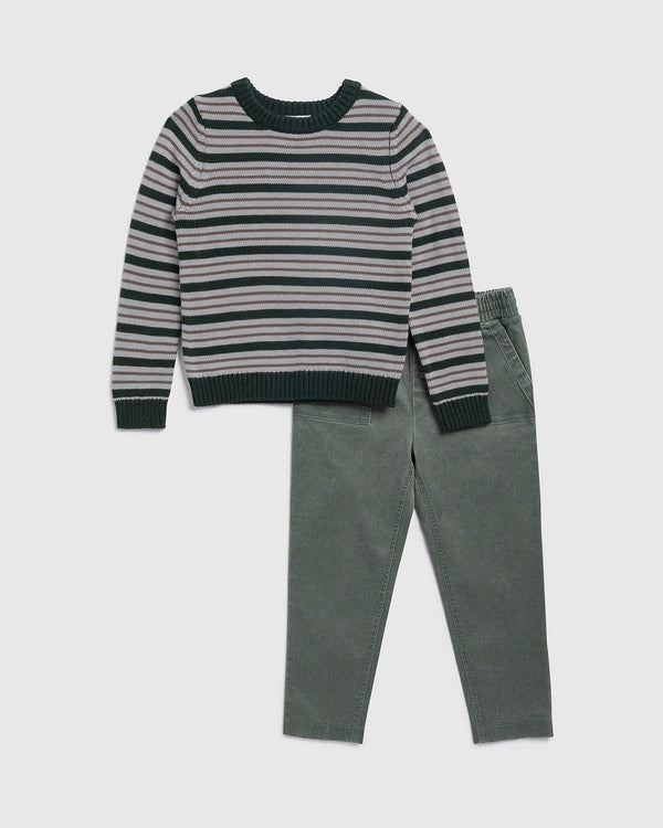 Splendid Toddler Boy Forest Fun Stripe Sweater Set
