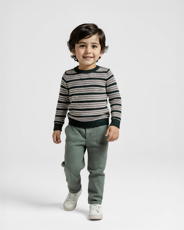 splendid Toddler Boy Forest Fun Stripe Sweater Set