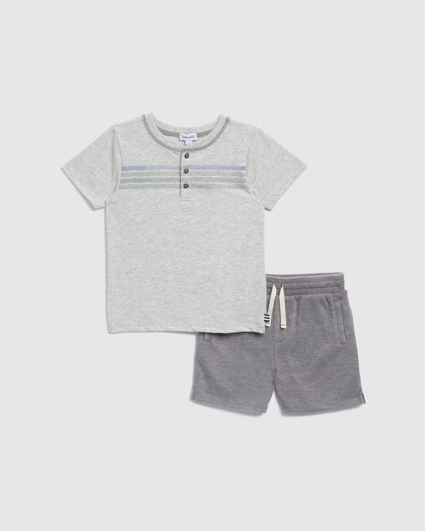 splendid Toddler Boy Getaway Stripe Tee Set