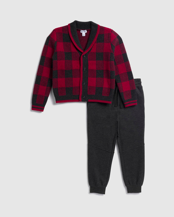 splendid Toddler Boy Grandpa Cardigan Set