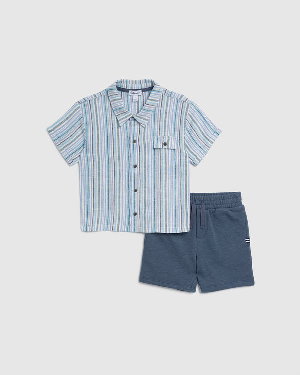 splendid Toddler Boy Hang Ten Button Down Set