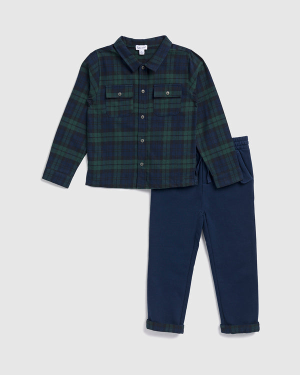 Splendid Toddler Boy Hunter Plaid Flannel Set