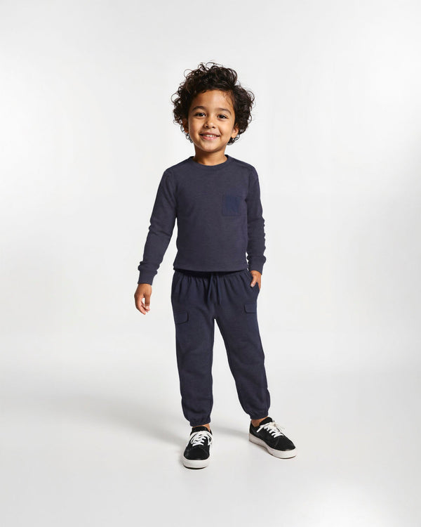 splendid Toddler Boy Patch Cargo Jogger Set