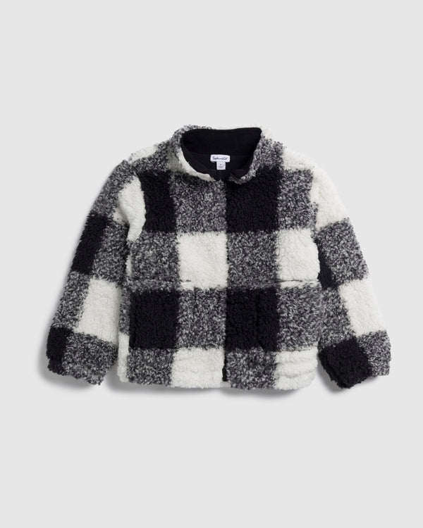 splendid Toddler Boy Plush Check Fleece Jacket