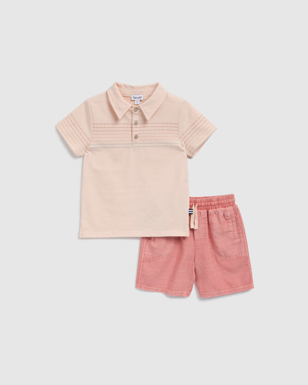 splendid Toddler Boy Short Sleeve Polo Set