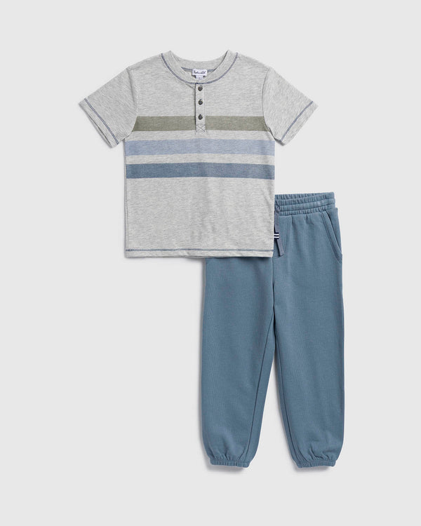 splendid Toddler Boy Stripe Short Sleeve Set