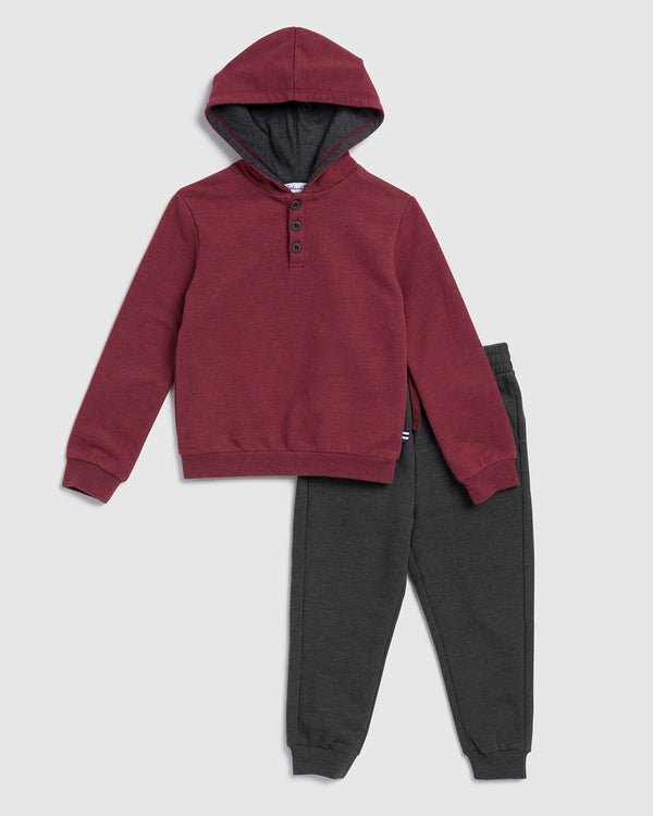 splendid Toddler Boy Two Tone Hoodie Set
