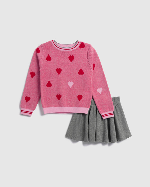 splendid Toddler Girl Candy Heart Sweater Set