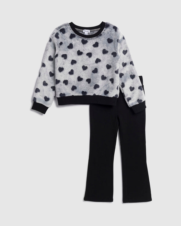 splendid Toddler Girl Cozy Heart Sweatshirt Set