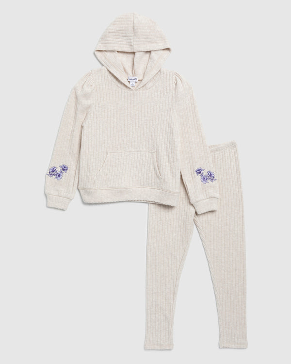 Splendid Toddler Girl London Rib Hoodie Set