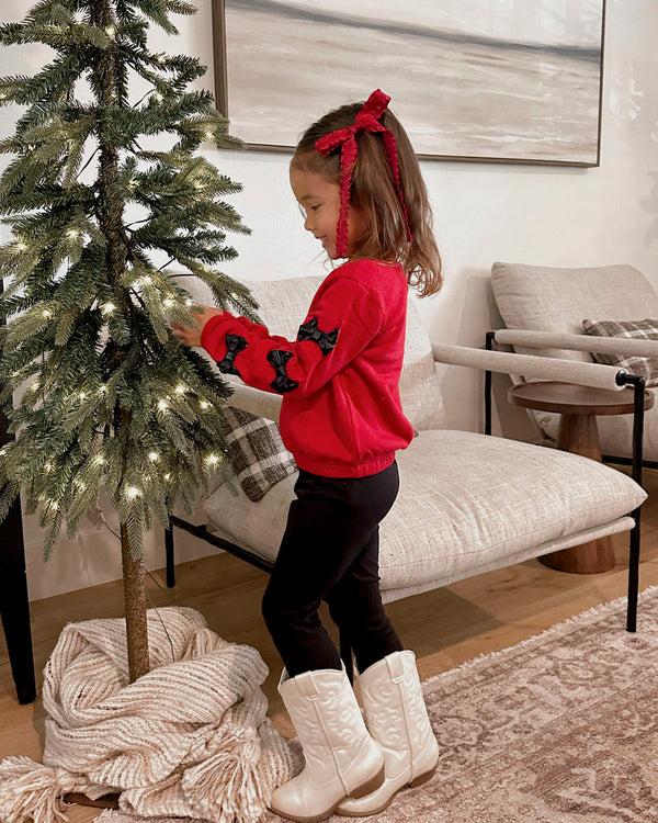 Splendid Toddler Girl Shiny Bow Sweatshirt Set