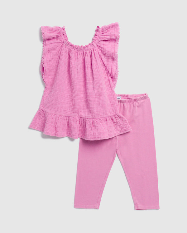 splendid Toddler Girl Sun Gauze Tee Set