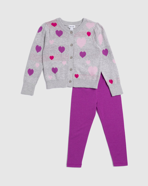 splendid Toddler Girl Tossed Hearts Sweater Set