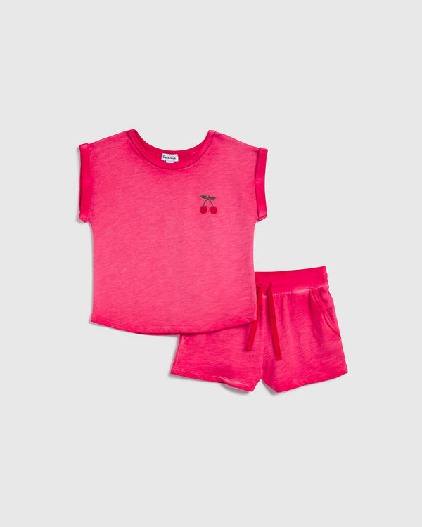 splendid Toddler Girl Vintage Cherry Tee Set